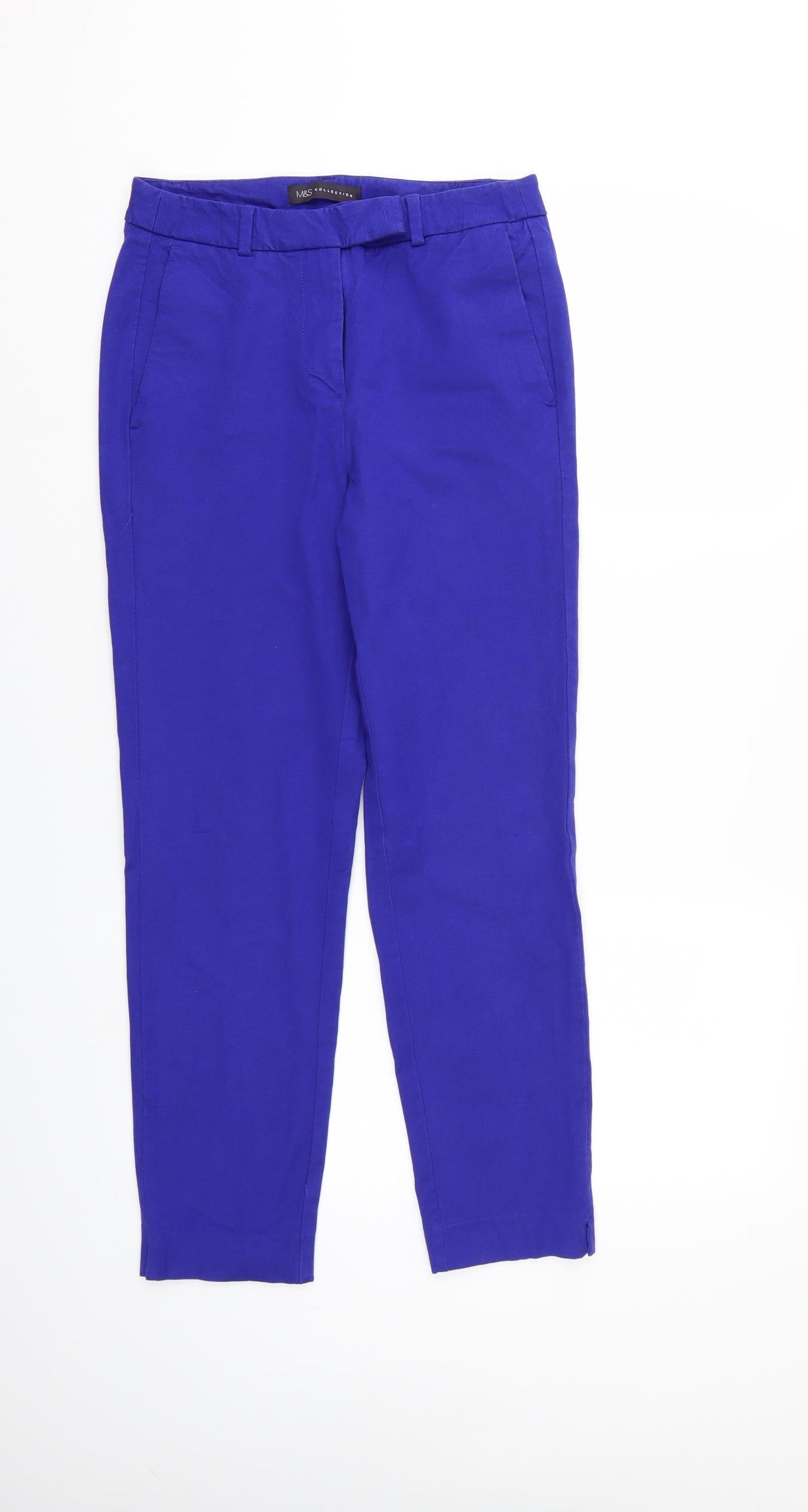 M&S Womens Blue   Jegging Trousers Size 8 L26 in