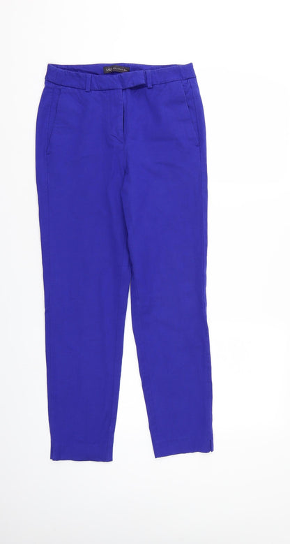 M&S Womens Blue   Jegging Trousers Size 8 L26 in