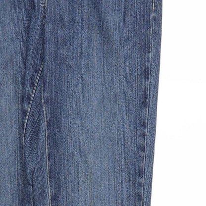 OKAY Womens Blue  Denim Straight Jeans Size 10 L30 in