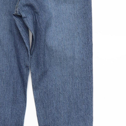 OKAY Womens Blue  Denim Straight Jeans Size 10 L30 in