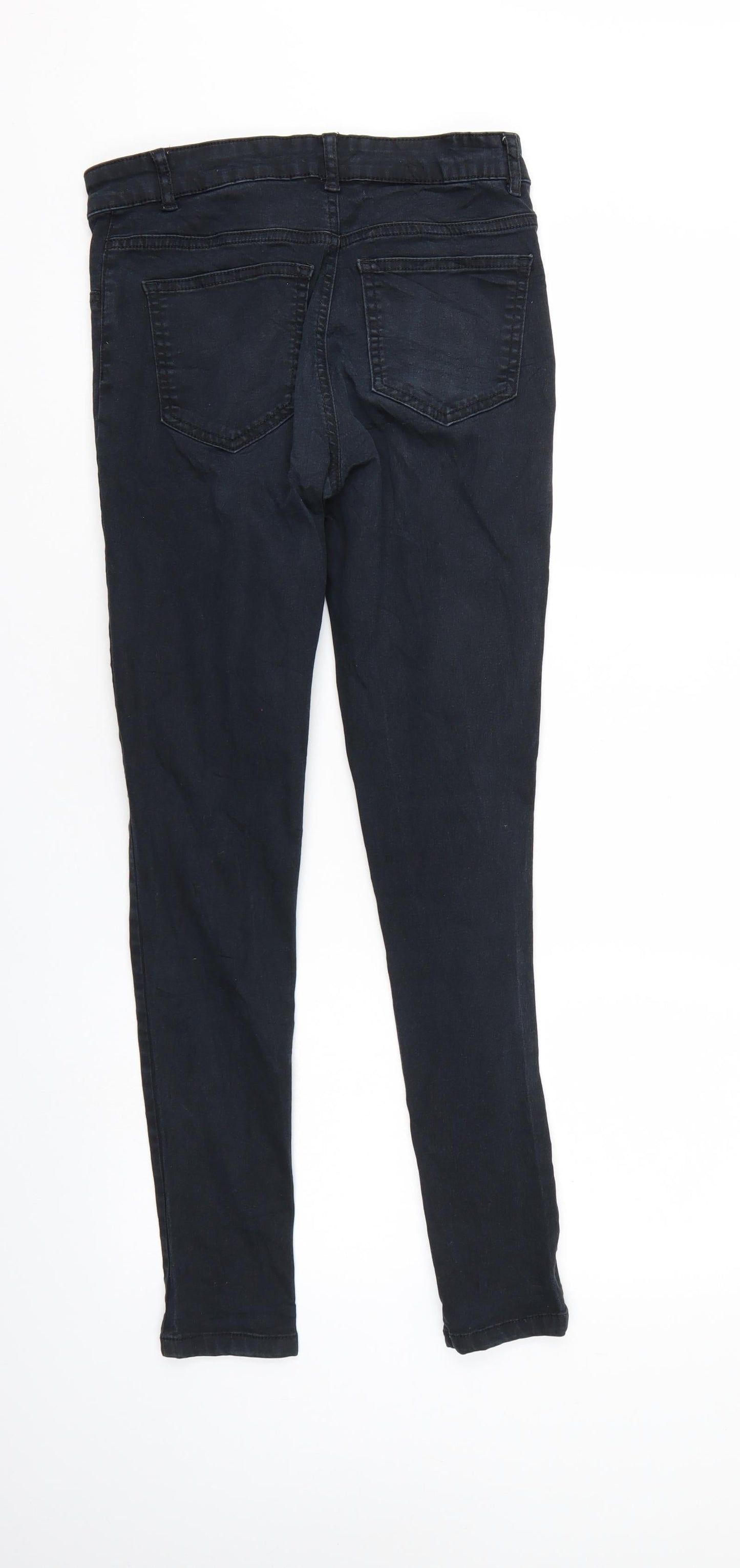 Womens UK Size  Preworn Regular Fit Skinny Black Jeans