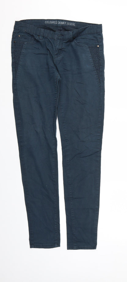 Denim & Co. Womens Blue  Denim Skinny Jeans Size 10 L30 in