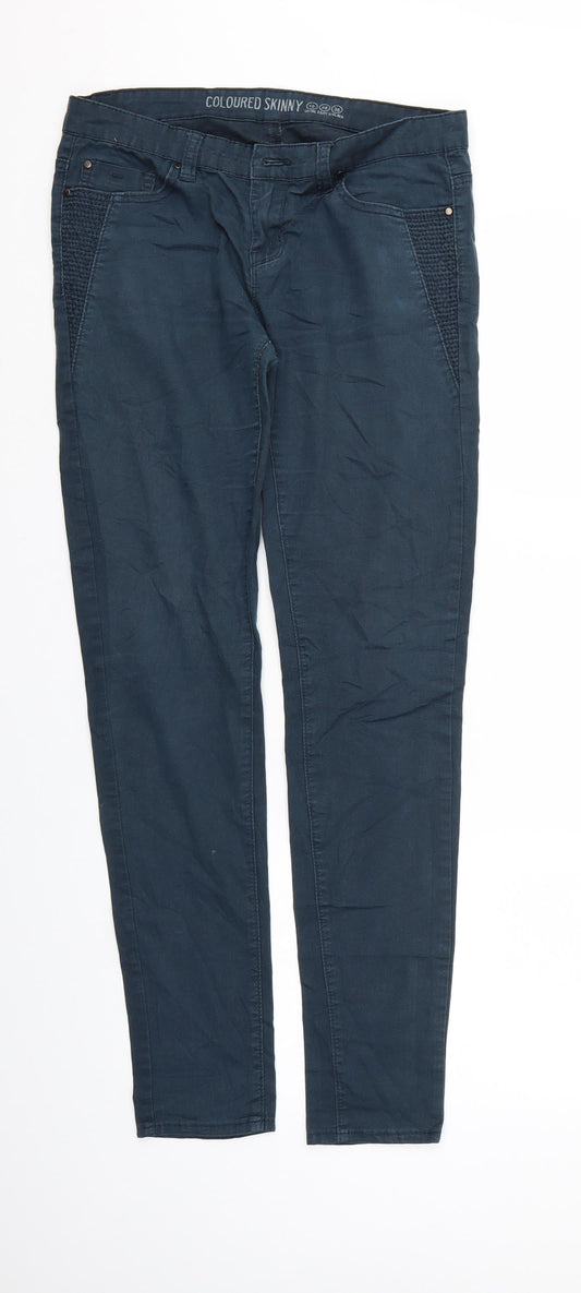 Denim & Co. Womens Blue  Denim Skinny Jeans Size 10 L30 in