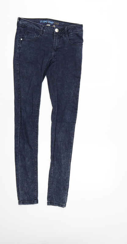 Denim & Co. Womens Blue  Denim Skinny Jeans Size 6 L31 in