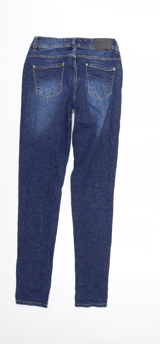 Here & There Womens Blue  Denim Skinny Jeans  L31 in