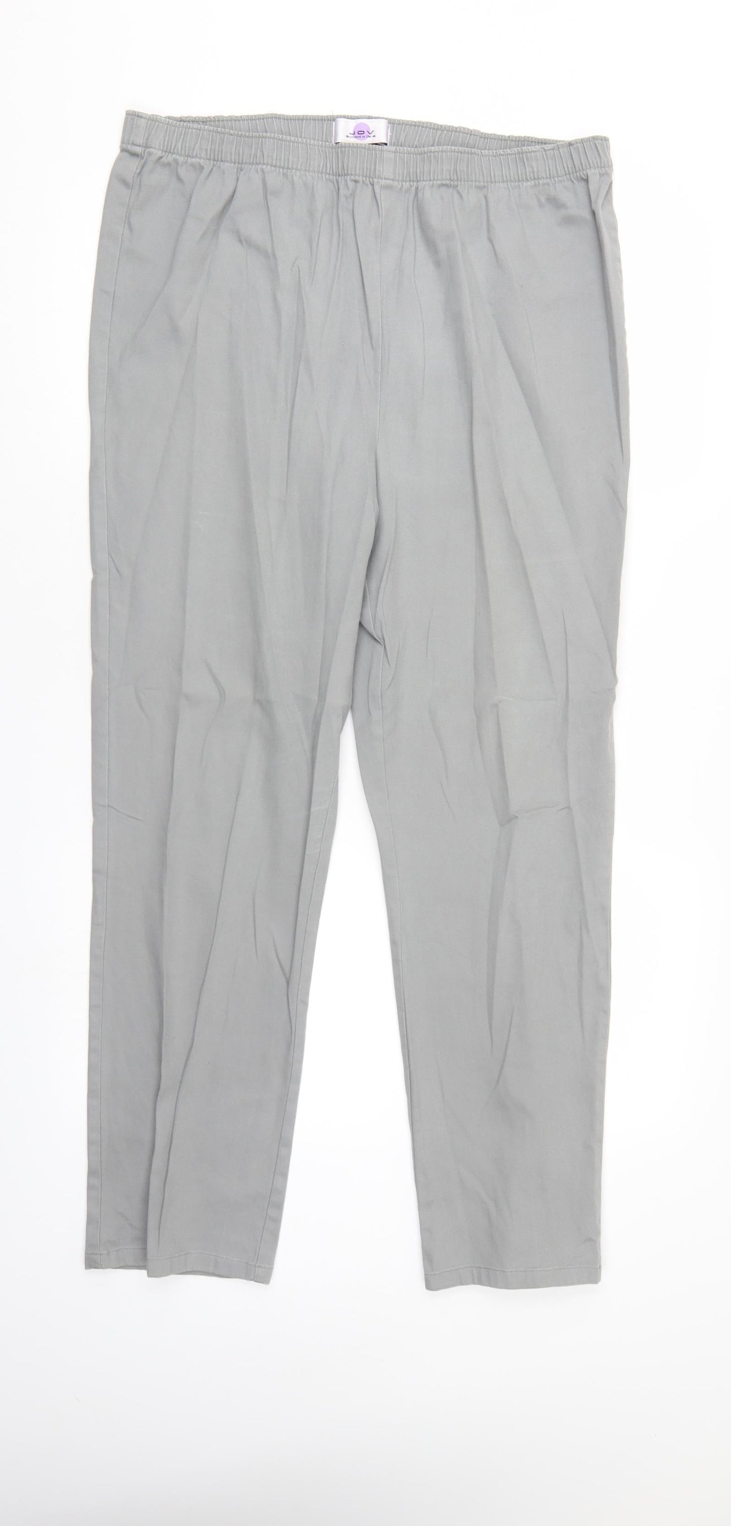 JOV Womens Grey   Trousers  Size 16 L27 in - Elastic Waist