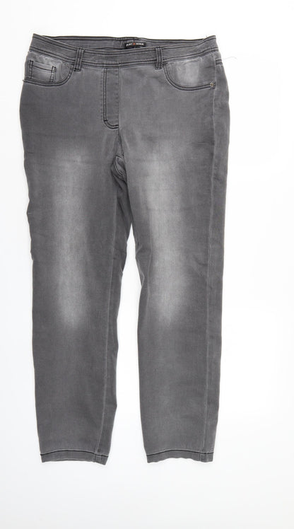 Punt Roma Womens Grey  Denim Jegging Jeans Size M L26 in - Elastic Waist