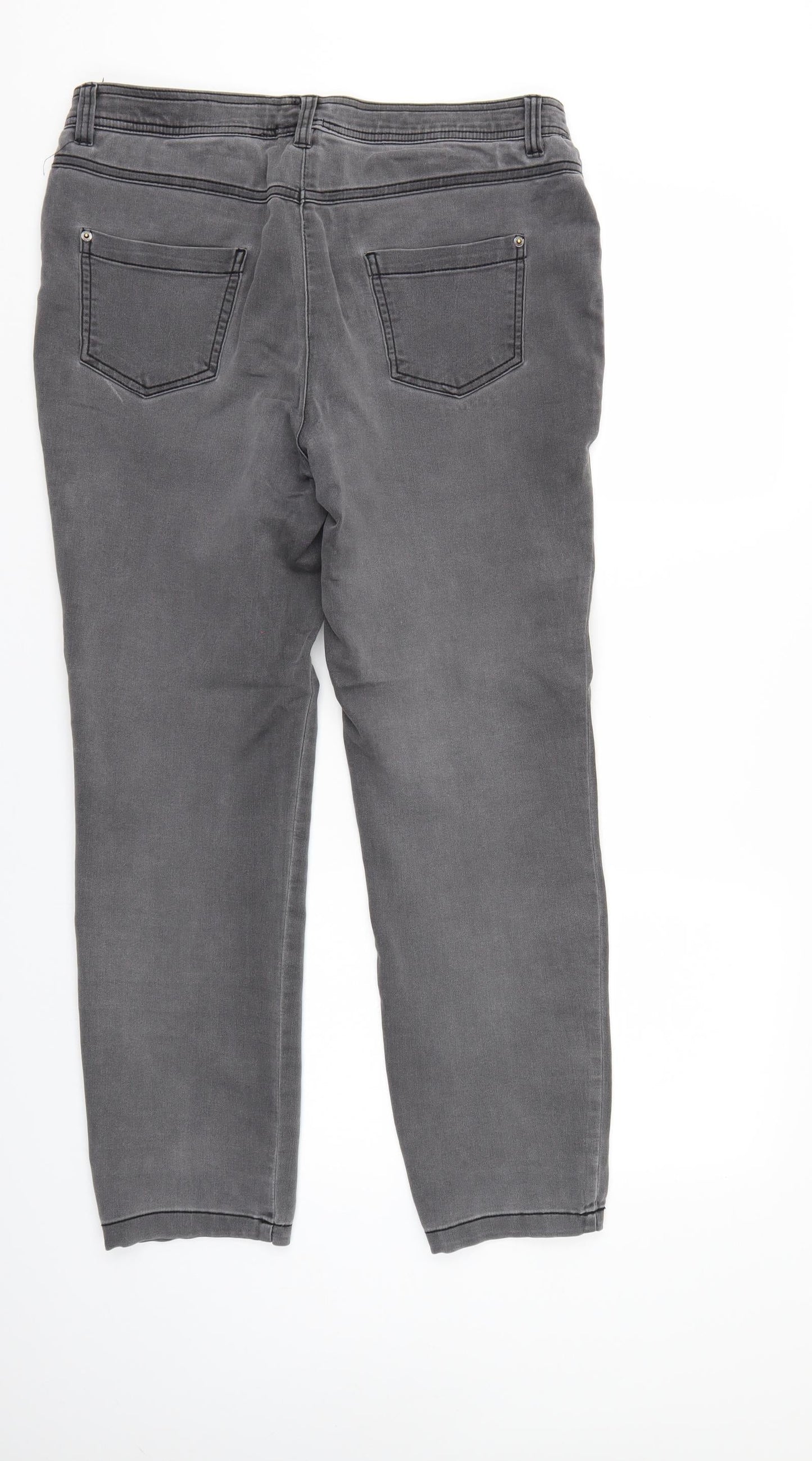 Punt Roma Womens Grey  Denim Jegging Jeans Size M L26 in - Elastic Waist