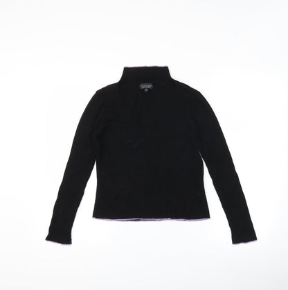 Topshop Womens Black   Pullover Jumper Size 10  - Cut Out Neckline