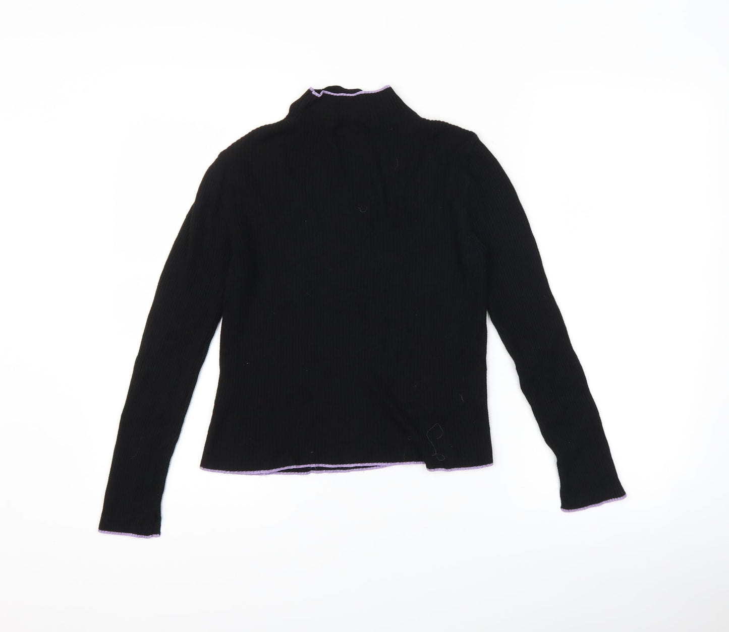 Topshop Womens Black   Pullover Jumper Size 10  - Cut Out Neckline