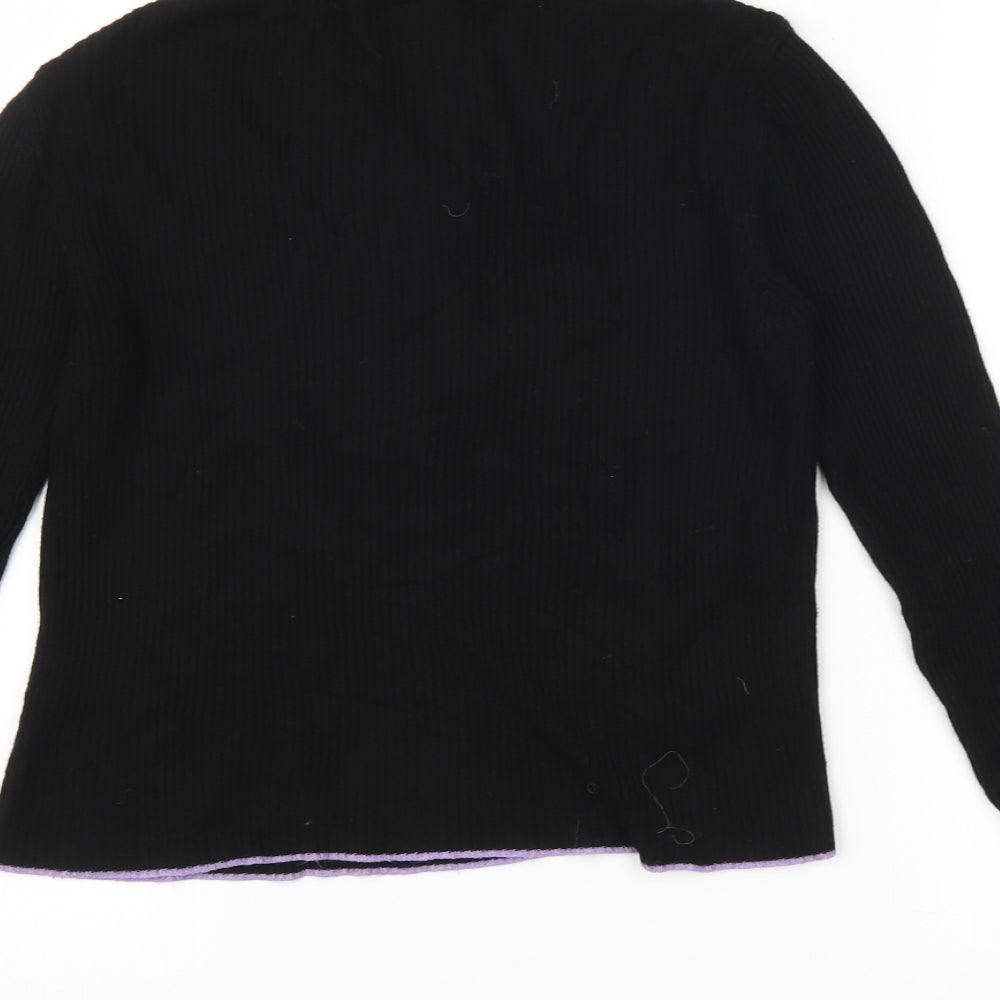 Topshop Womens Black   Pullover Jumper Size 10  - Cut Out Neckline