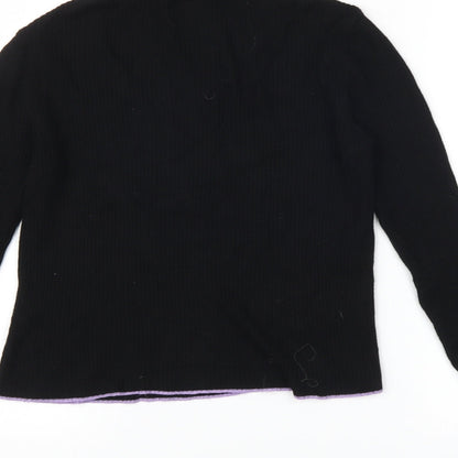Topshop Womens Black   Pullover Jumper Size 10  - Cut Out Neckline