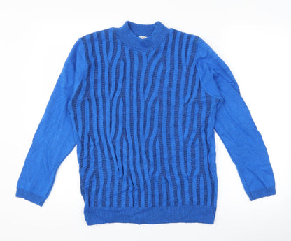 Classics Womens Blue Striped  Pullover Jumper Size L