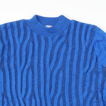 Classics Womens Blue Striped  Pullover Jumper Size L