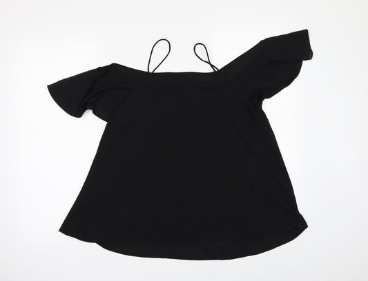 Womens UK Size 10 ASOS Black Camisole Blouse