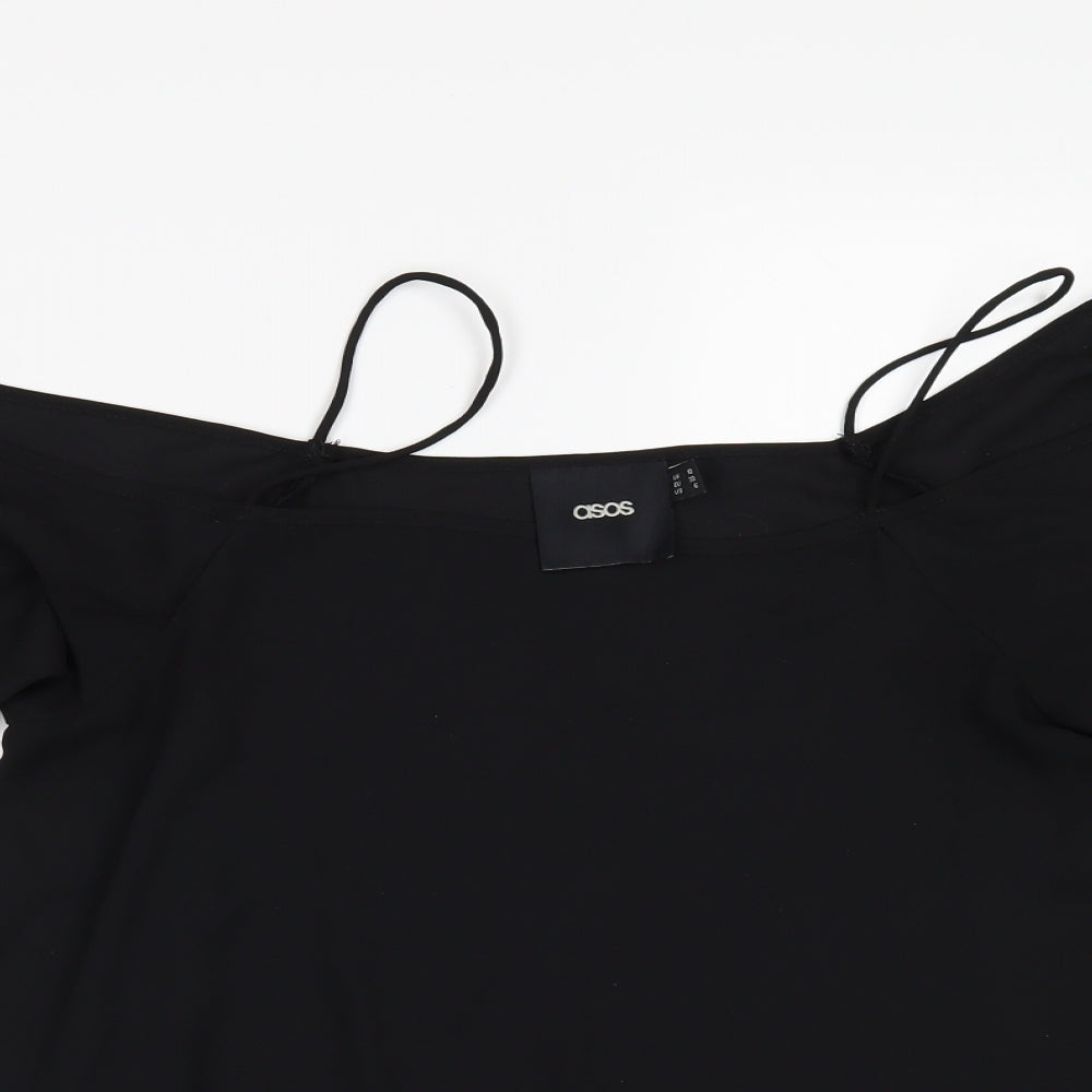 Womens UK Size 10 ASOS Black Camisole Blouse