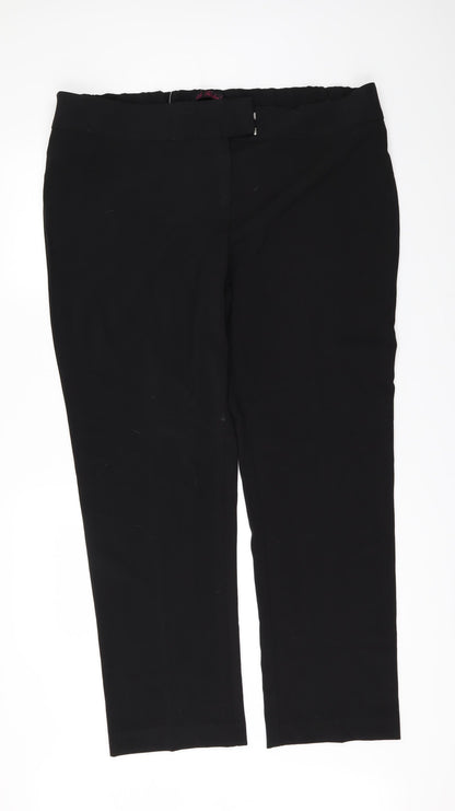 Womens UK Size 46 in So Fabulous Regular Fit  Black Trousers