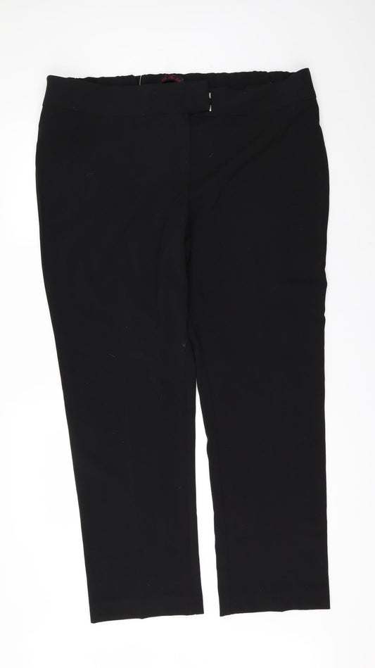 Womens UK Size 46 in So Fabulous Regular Fit  Black Trousers