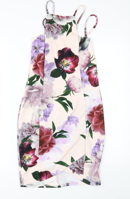 Select Womens Purple Floral  Mini  Size 12