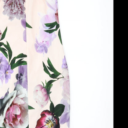 Select Womens Purple Floral  Mini  Size 12