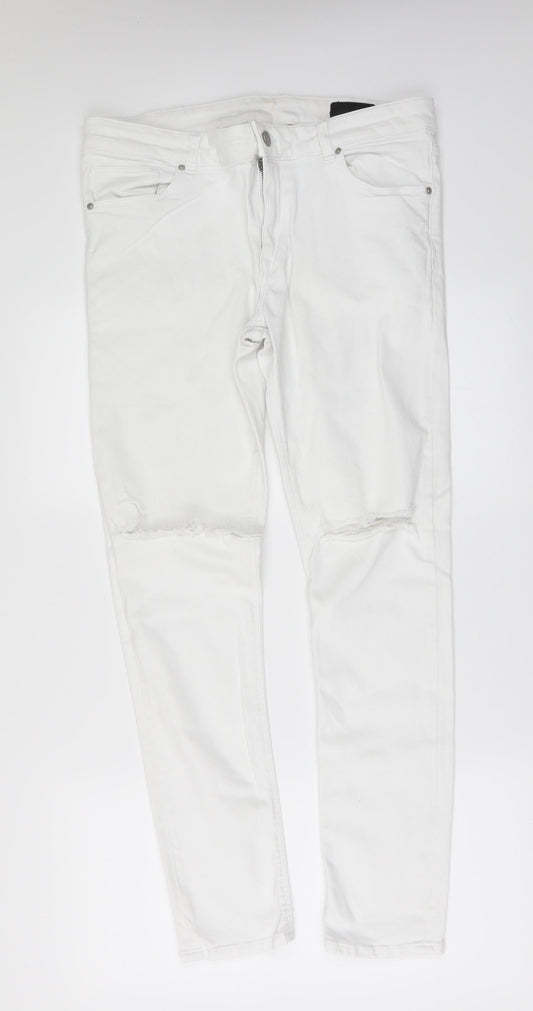 ASOS Womens White  Denim Skinny Jeans Size 34 in L30 in