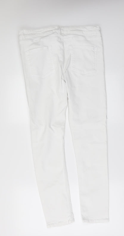 ASOS Womens White  Denim Skinny Jeans Size 34 in L30 in