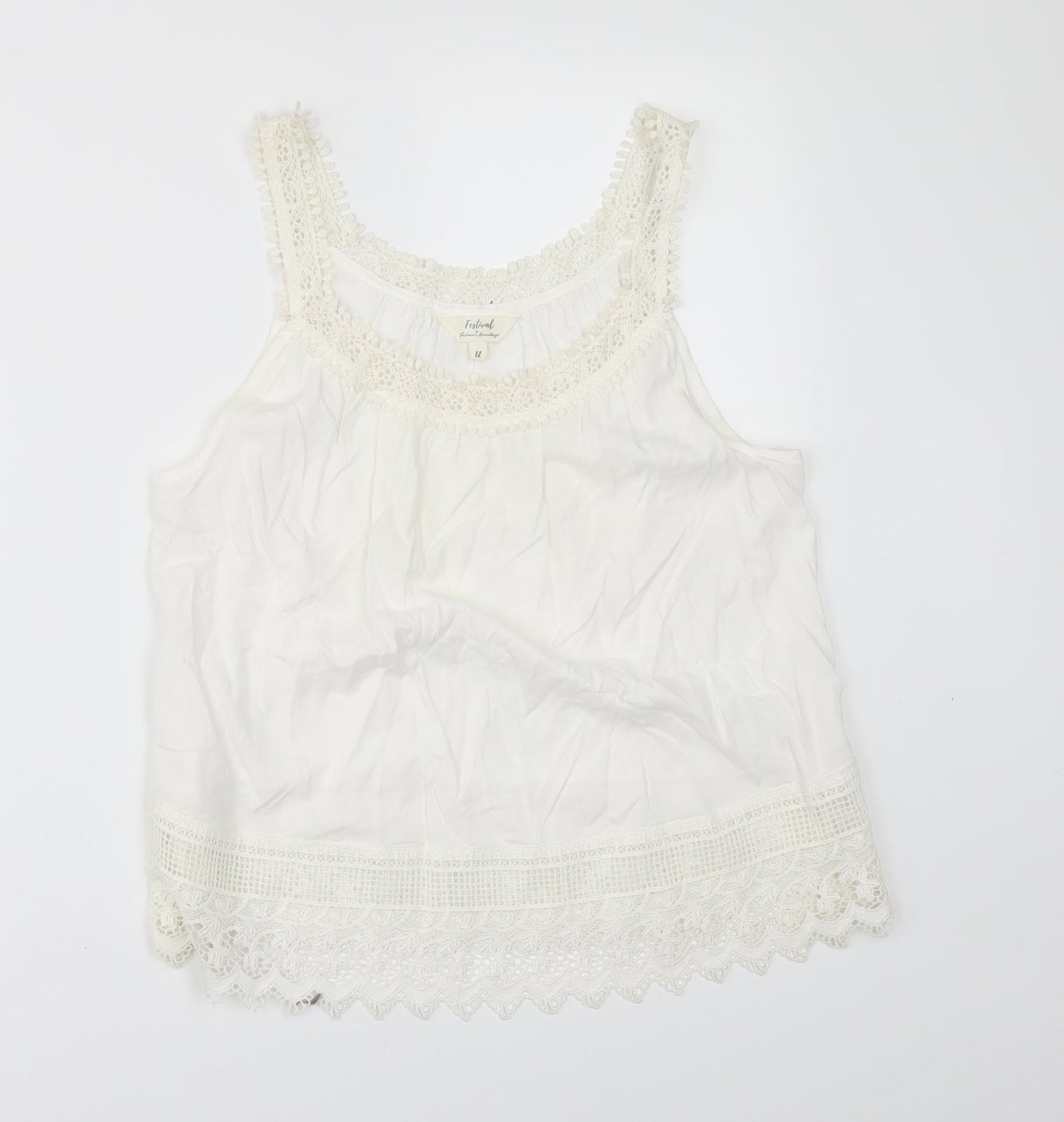 Matalan Womens Ivory   Basic T-Shirt Size 12