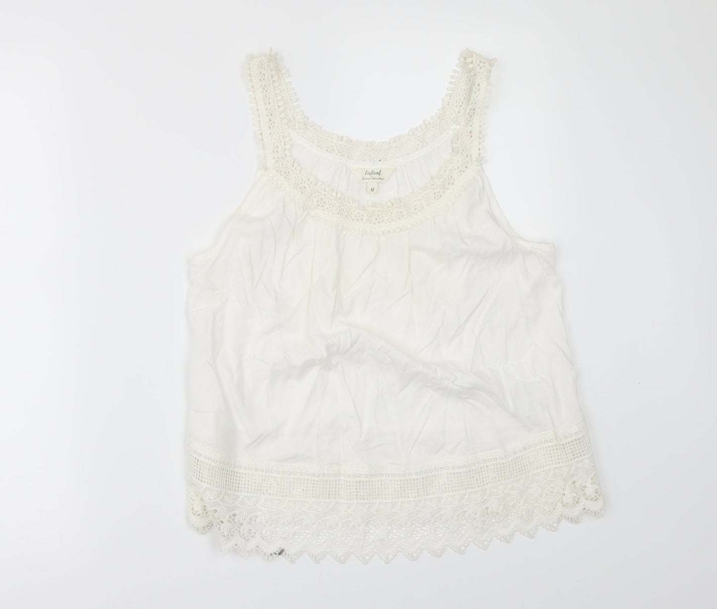 Matalan Womens Ivory   Basic T-Shirt Size 12