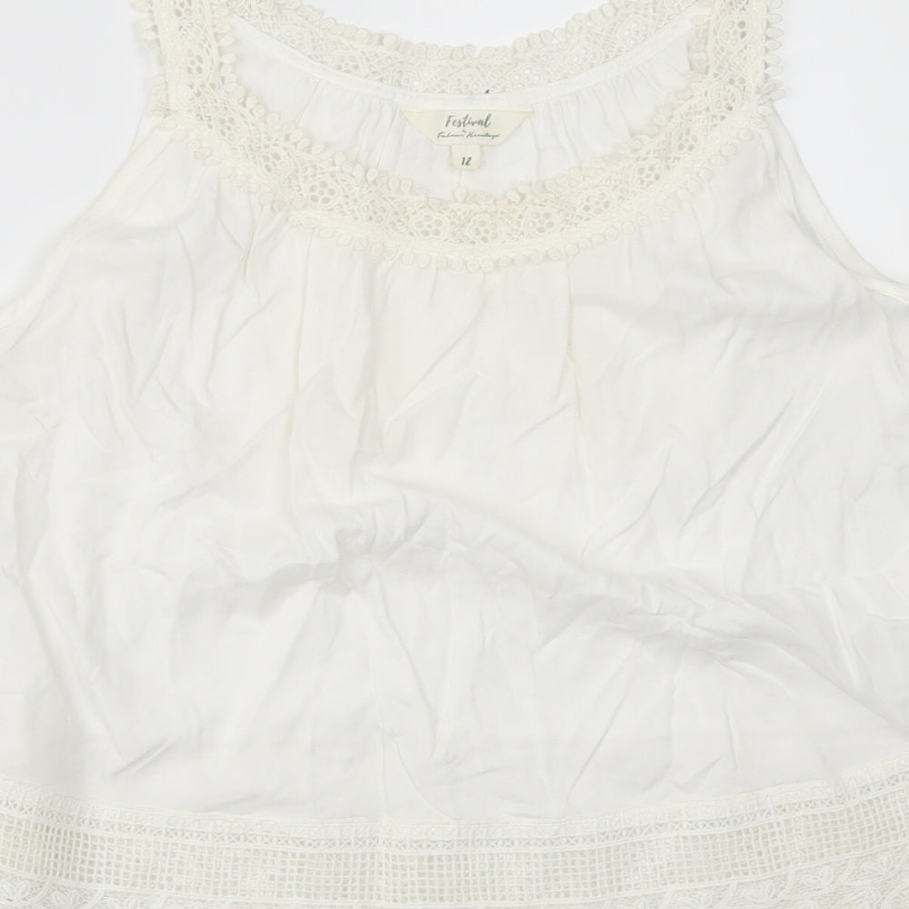 Matalan Womens Ivory   Basic T-Shirt Size 12