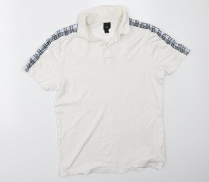 River Island Mens White    Polo Size S