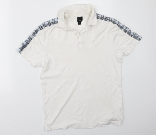 River Island Mens White    Polo Size S