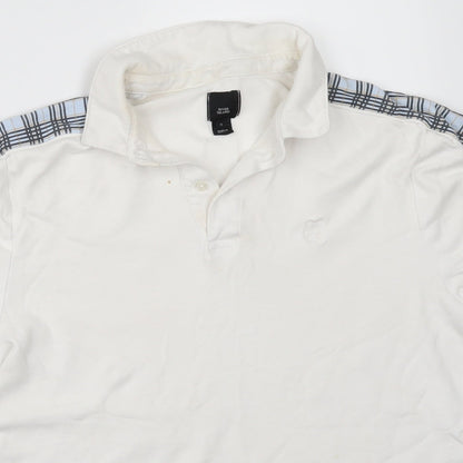 River Island Mens White    Polo Size S