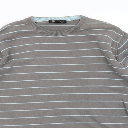 George Mens Blue Striped  Pullover Jumper Size S