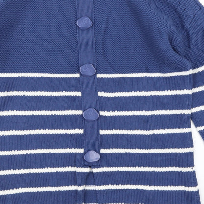 Marble Womens Blue Striped Knit Pullover Jumper Size XS