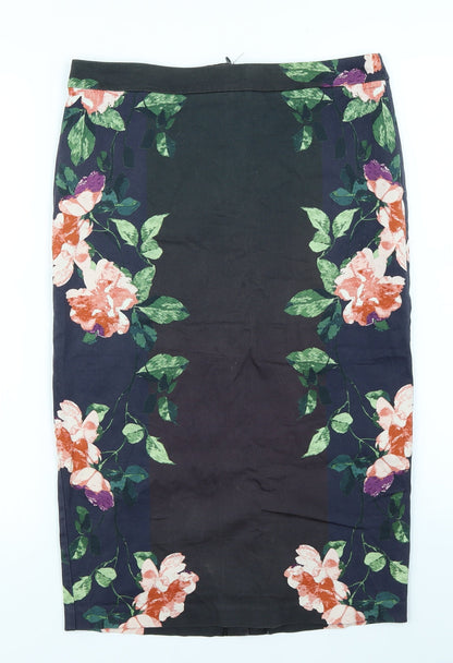 Autograph Womens Blue Geometric  Straight & Pencil Skirt Size 10