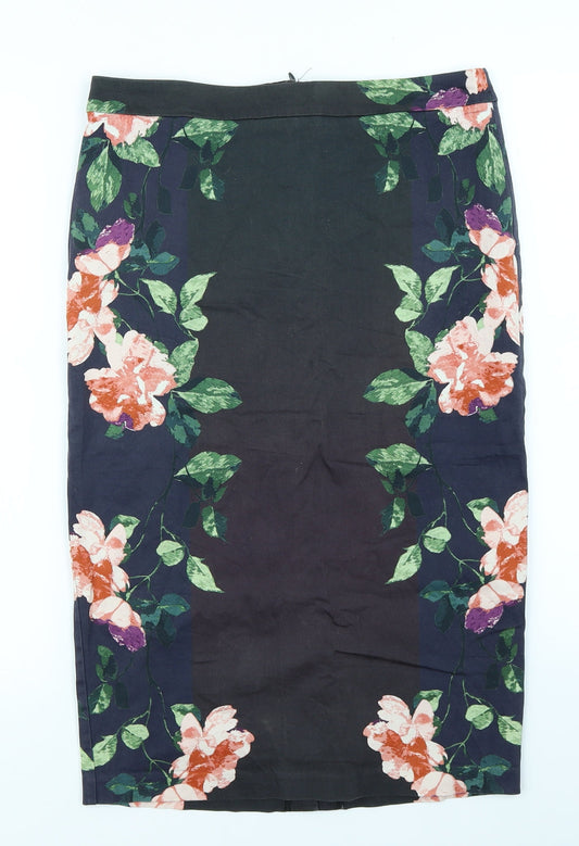 Autograph Womens Blue Geometric  Straight & Pencil Skirt Size 10