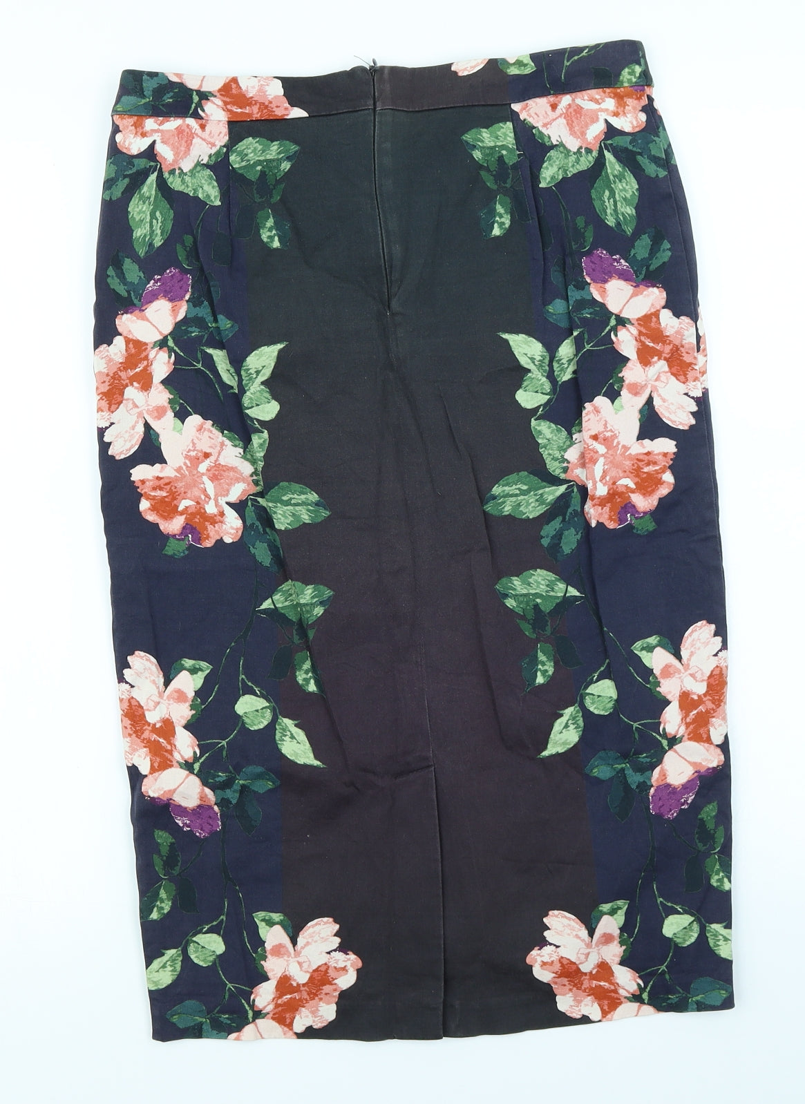 Autograph Womens Blue Geometric  Straight & Pencil Skirt Size 10