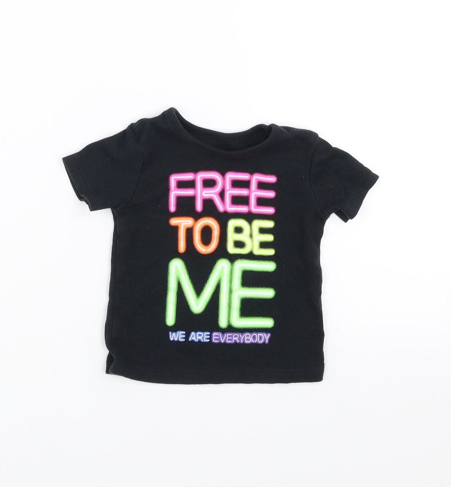 George Baby Black   Basic T-Shirt Size 3-6 Months  - free to be me