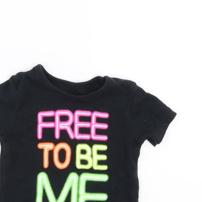 George Baby Black   Basic T-Shirt Size 3-6 Months  - free to be me