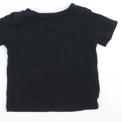 George Baby Black   Basic T-Shirt Size 3-6 Months  - free to be me