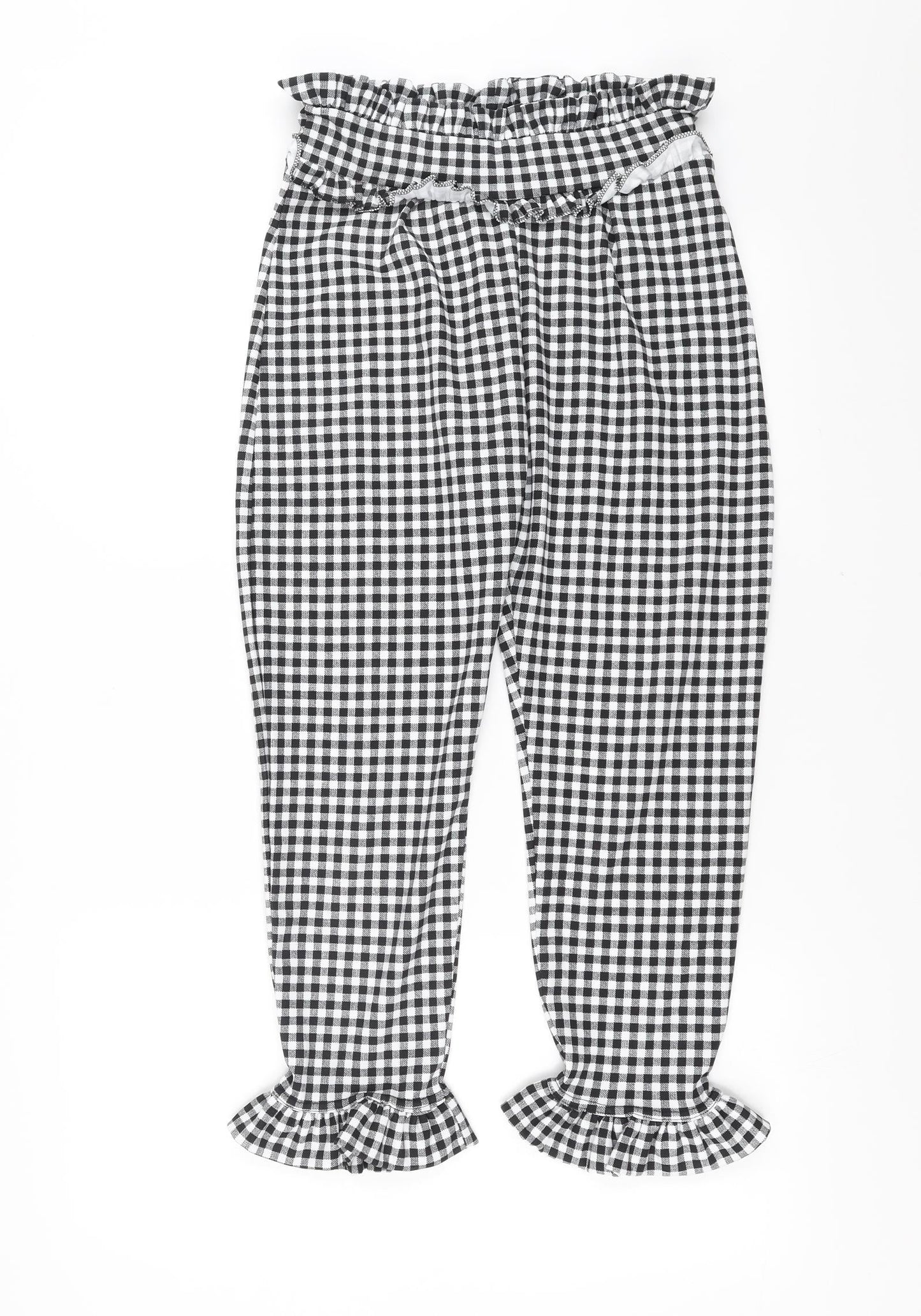 Womens UK Size 10 PRETTYLITTLETHING Regular Fit  Black Trousers