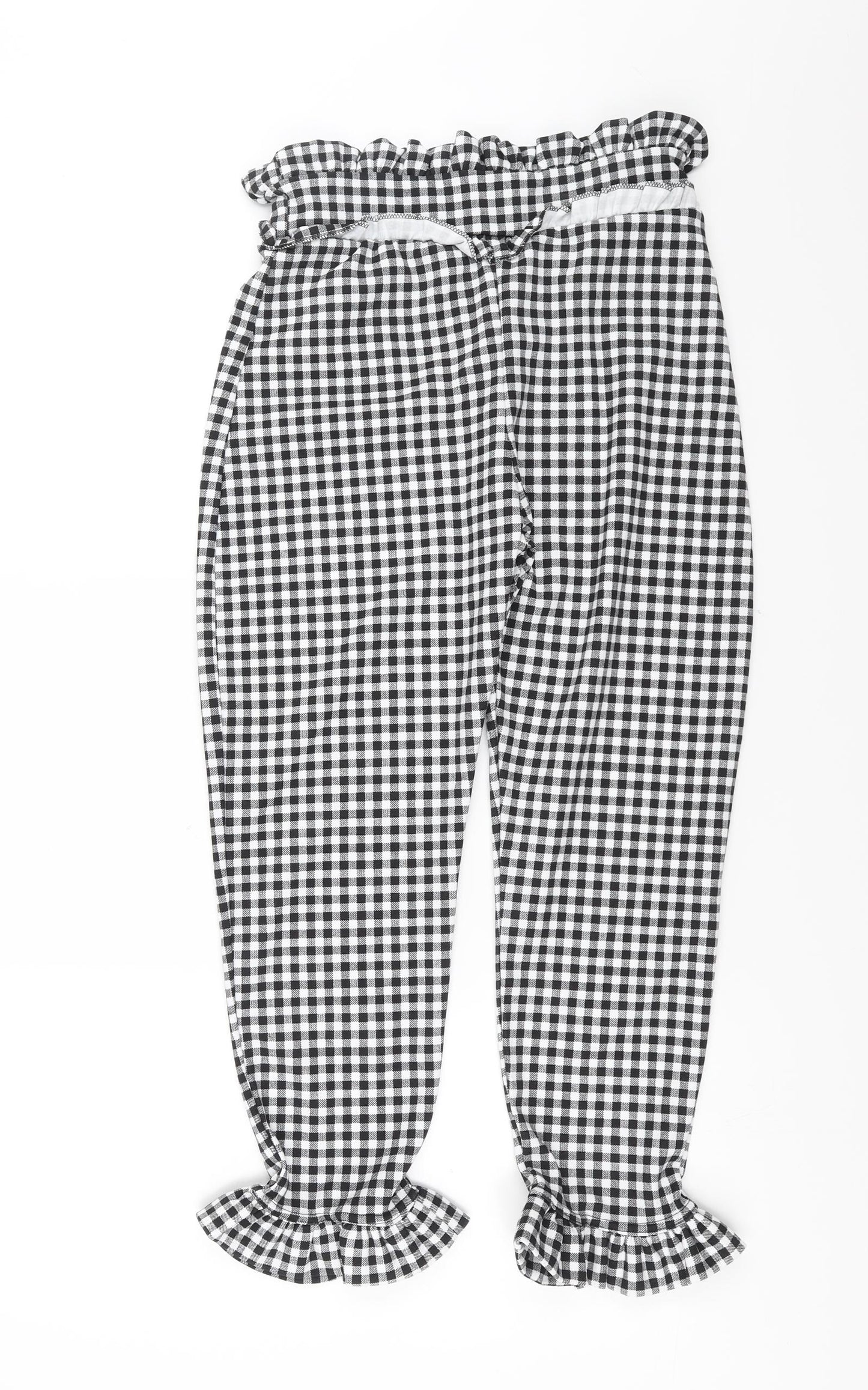 Womens UK Size 10 PRETTYLITTLETHING Regular Fit  Black Trousers