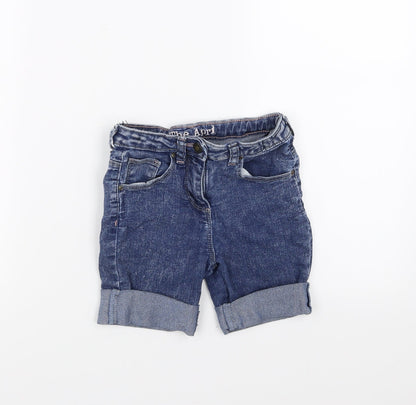 Matalan Girls Blue  Denim Bermuda Shorts Size 7 Years