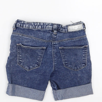 Matalan Girls Blue  Denim Bermuda Shorts Size 7 Years