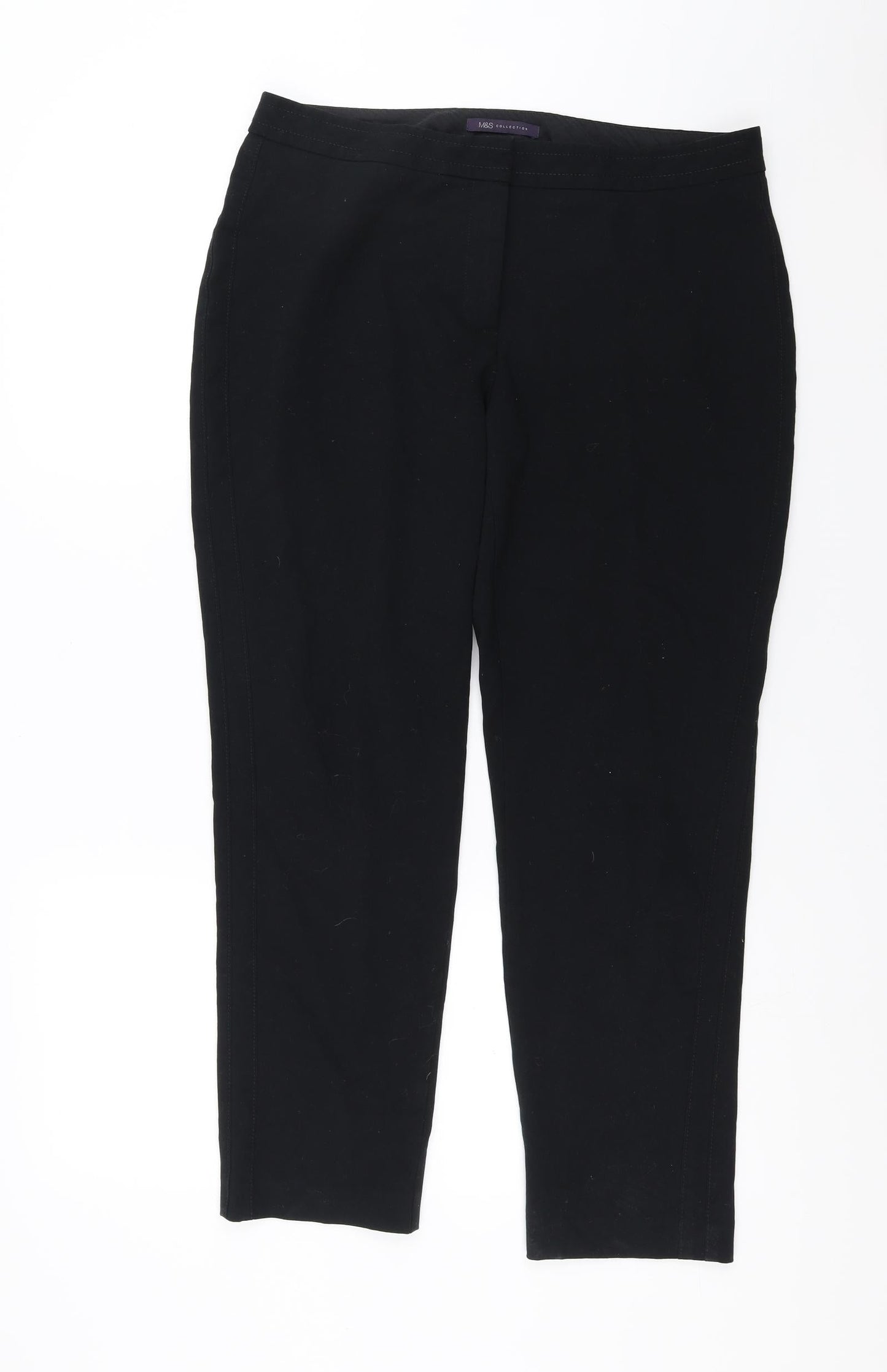 Womens UK Size 14 Marks and Spencer Regular Fit  Black Trousers