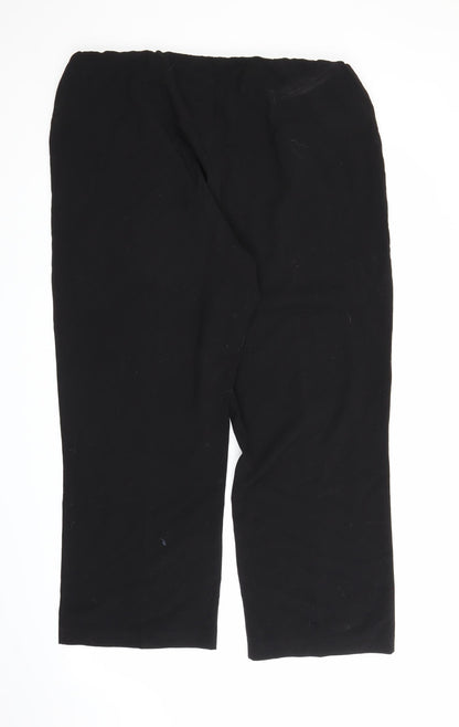 Wilkies Womens Black   Capri Trousers Size 18 L26 in