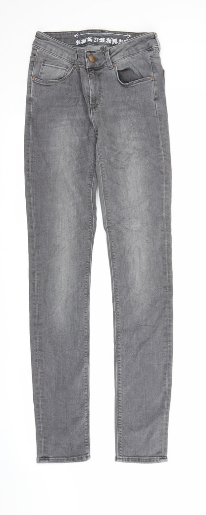 Never Denim Mens Grey  Denim Skinny Jeans Size 27 in L31 in