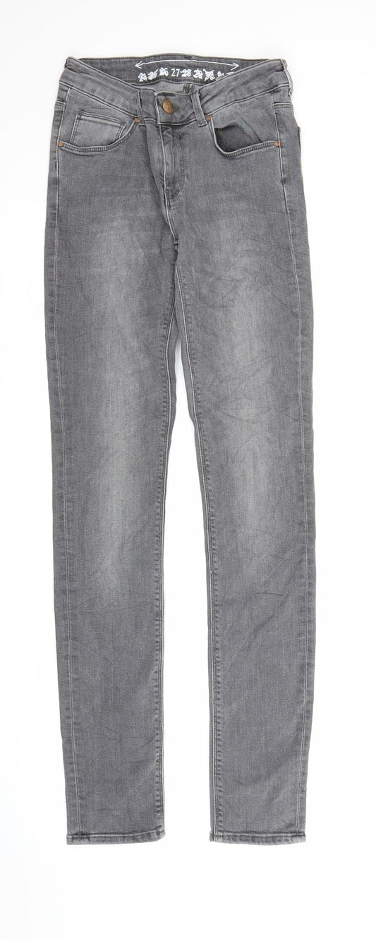 Never Denim Mens Grey  Denim Skinny Jeans Size 27 in L31 in