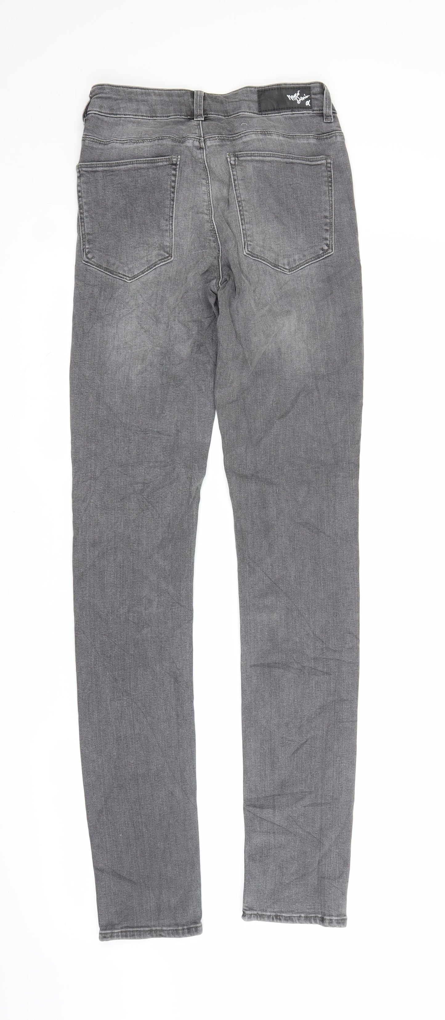 Never Denim Mens Grey  Denim Skinny Jeans Size 27 in L31 in