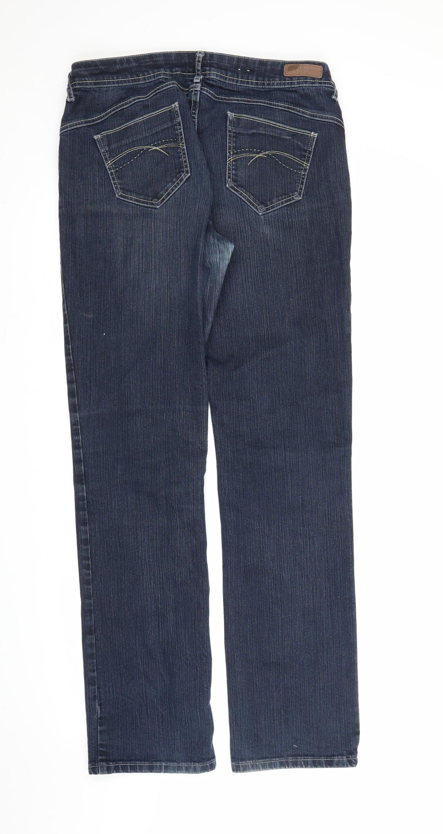 Womens UK Size 40 in Multiblu Regular Fit Straight Blue Jeans